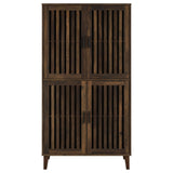 Elouise Dark Pine 4-door Engineered Wood Tall Accent Cabinet - Ornate Home