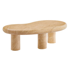 Elowen Indoor - Outdoor Patio Textured Faux Travertine Coffee Table - Ornate Home