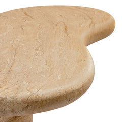 Elowen Indoor - Outdoor Patio Textured Faux Travertine Coffee Table - Ornate Home