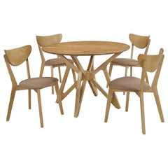 Elowen Light Walnut 5-piece Dining Room Set - Ornate Home