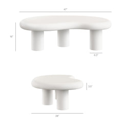 Elowen White Outdoor Patio Coffee Table - Ornate Home