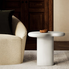 Elowen White Outdoor Patio Side Table - Ornate Home
