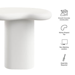 Elowen White Outdoor Patio Side Table - Ornate Home