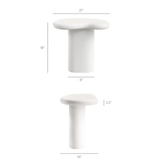 Elowen White Outdoor Patio Side Table - Ornate Home