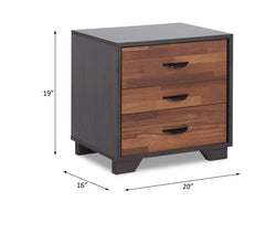 Eloy Walnut & Espresso Nightstand - Ornate Home