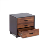 Eloy Walnut & Espresso Nightstand - Ornate Home