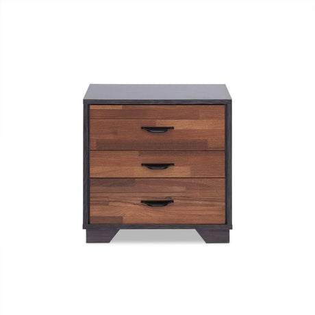Eloy Walnut & Espresso Nightstand - Ornate Home