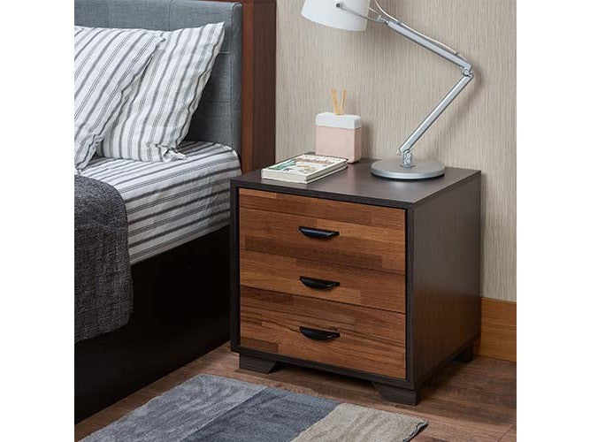 Eloy Walnut & Espresso Nightstand - Ornate Home