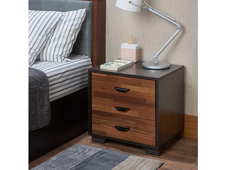Eloy Walnut & Espresso Nightstand - Ornate Home
