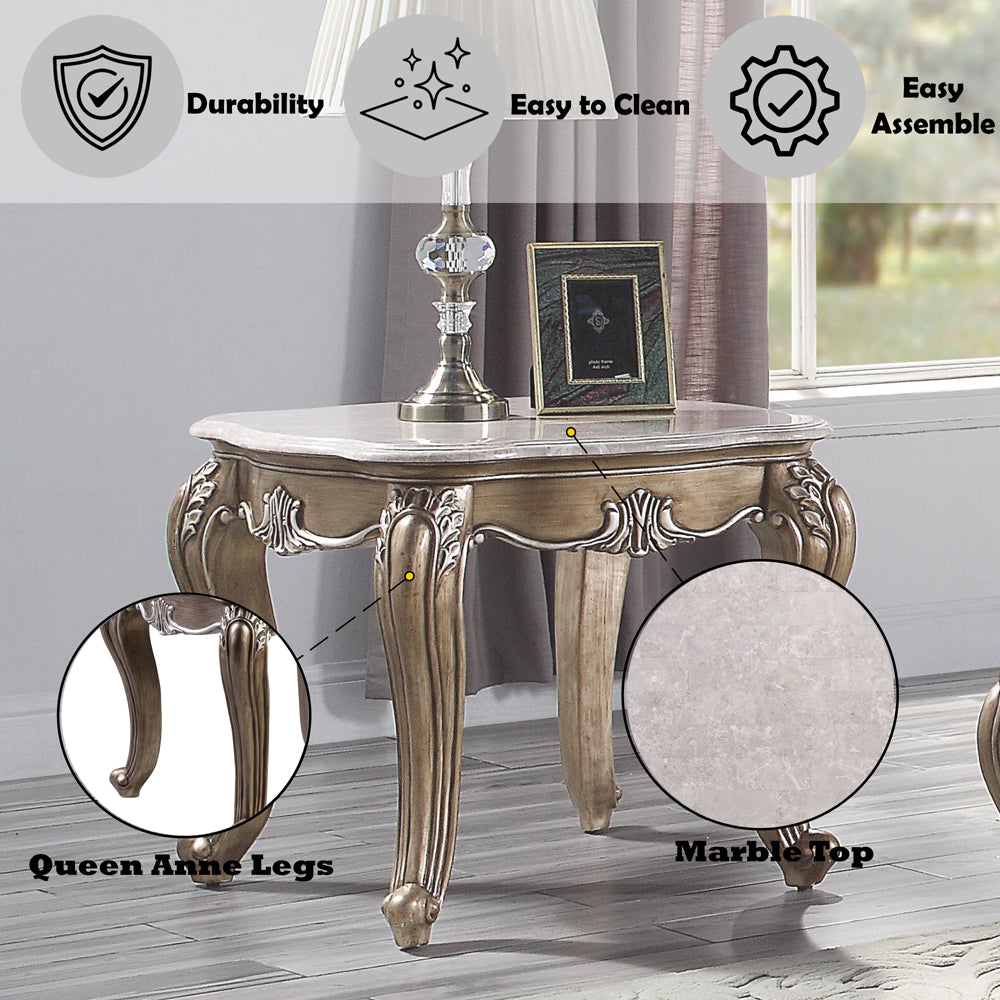 Elozzol Antique Bronze End Table - Ornate Home