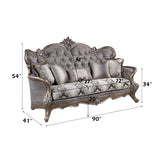 Elozzol Antique Bronze Sofa W/5 Pillows - Ornate Home