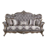 Elozzol Antique Bronze Sofa W/5 Pillows - Ornate Home