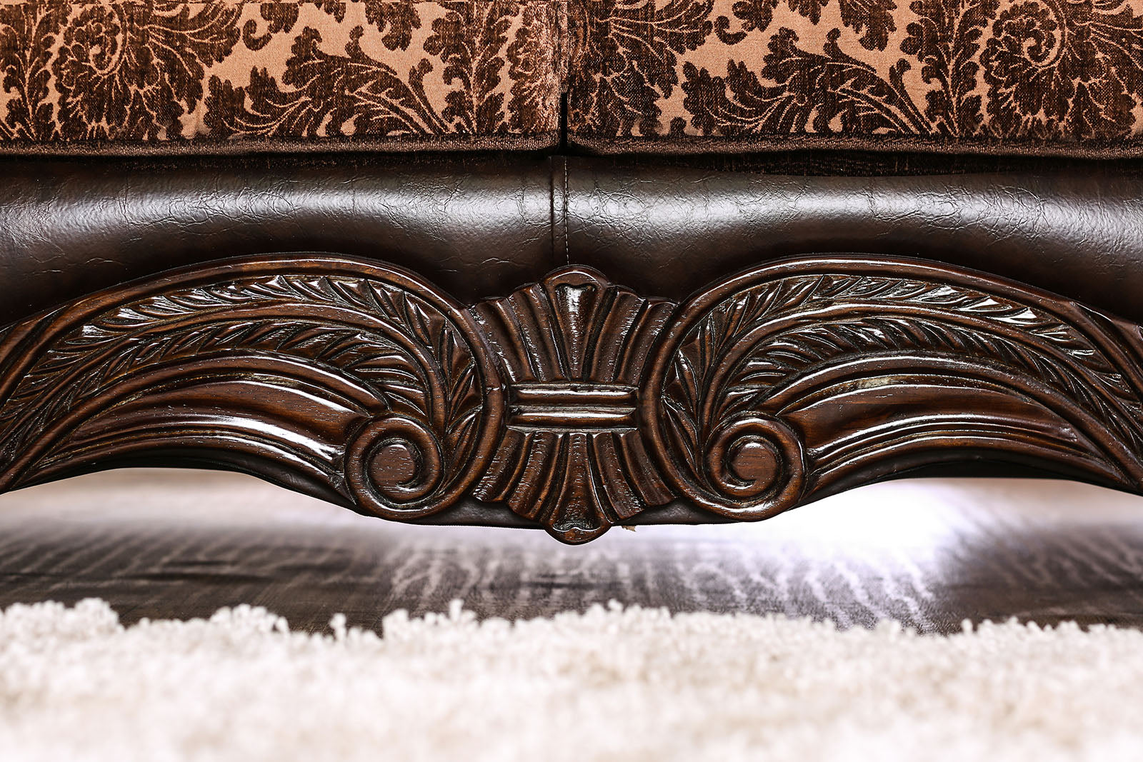 Elpis Brown/Espresso Loveseat - Ornate Home
