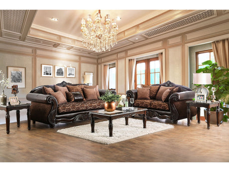 Elpis Brown/Espresso Sofa & Loveseat - Ornate Home