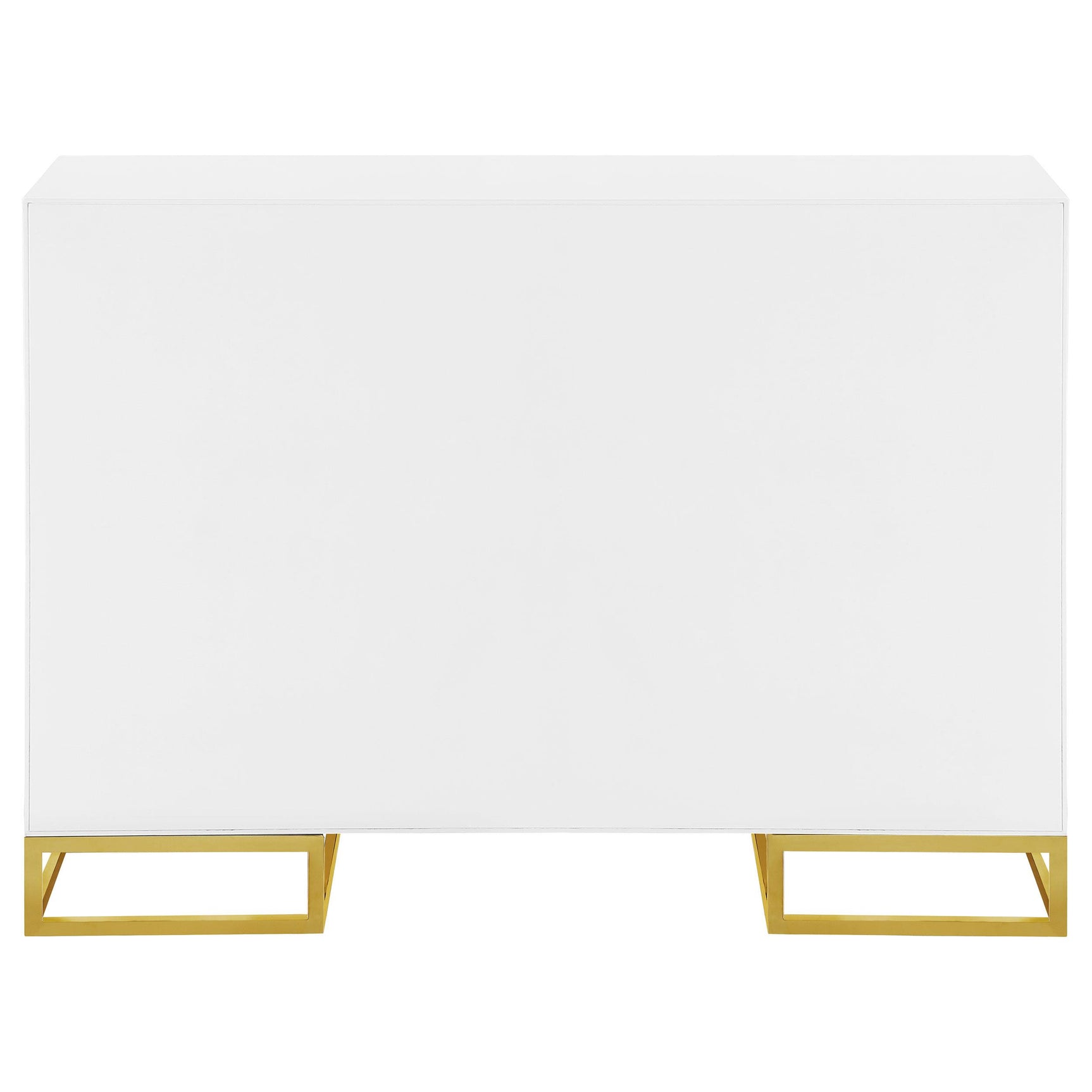 Elsa White and Gold 2-door Wood Storage Accent Cabinet - Ornate Home