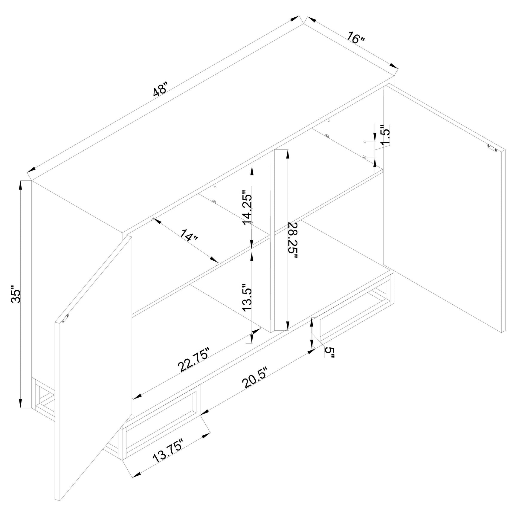Elsa White and Gold 2-door Wood Storage Accent Cabinet - Ornate Home