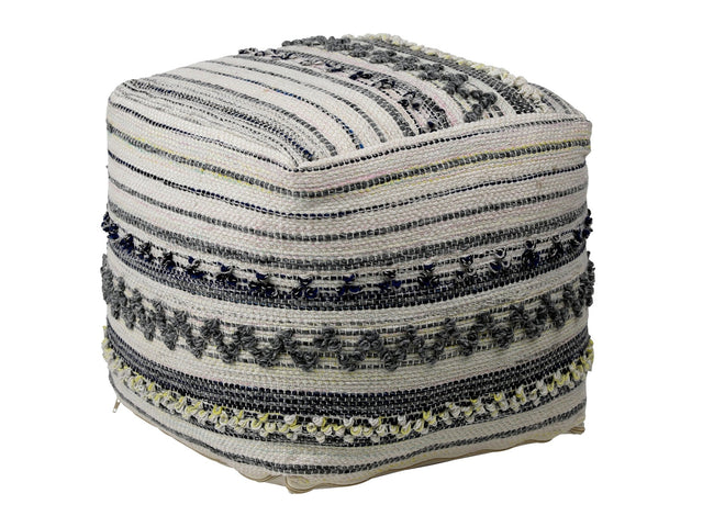 Elsie Multicolor Outdoor Pouf - Ornate Home