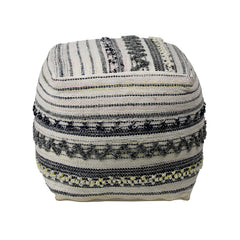 Elsie Multicolor Outdoor Pouf - Ornate Home