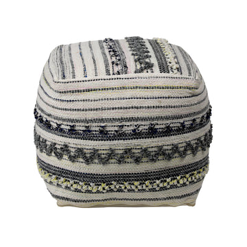 Elsie Multicolor Outdoor Pouf - Ornate Home