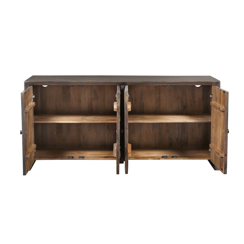 Elston Brown Four-Door Sideboard - Ornate Home