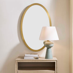Elstree Antique Brass Oval Mirror - Ornate Home