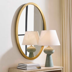 Elstree Antique Brass Oval Mirror - Ornate Home