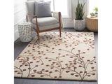 Elsu Beige&Burgandy Wool Rug - Ornate Home