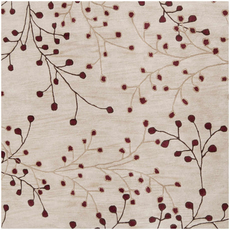 Elsu Beige&Burgandy Wool Rug - Ornate Home
