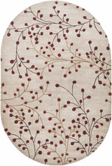 Elsu Beige&Burgandy Wool Rug - Ornate Home