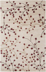Elsu Beige&Burgandy Wool Rug - Ornate Home