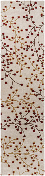 Elsu Beige&Burgandy Wool Rug - Ornate Home