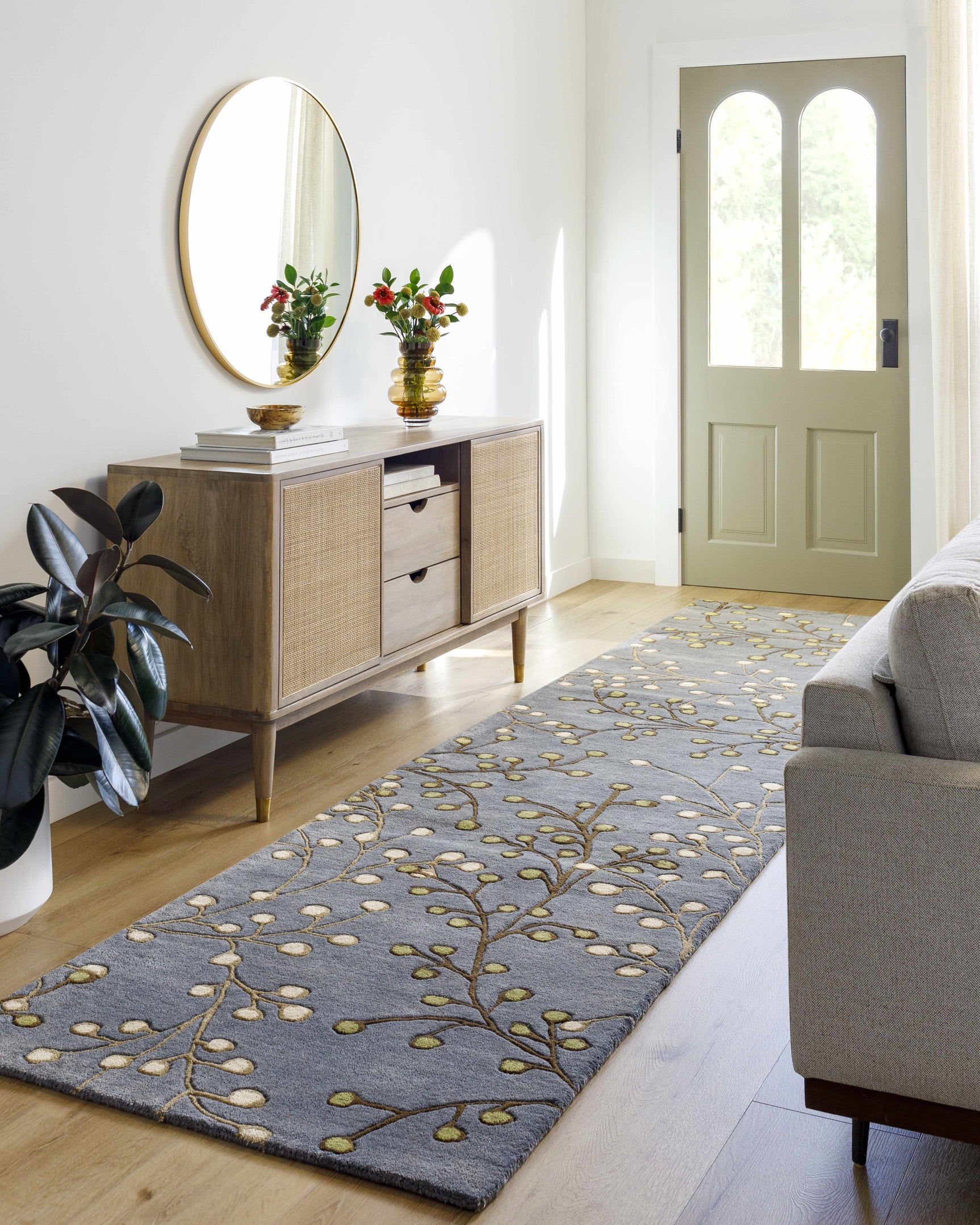 Elsu Brown Beige Wool Rug - Ornate Home