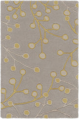 Elsu Mustard Wool Area Rug - Ornate Home