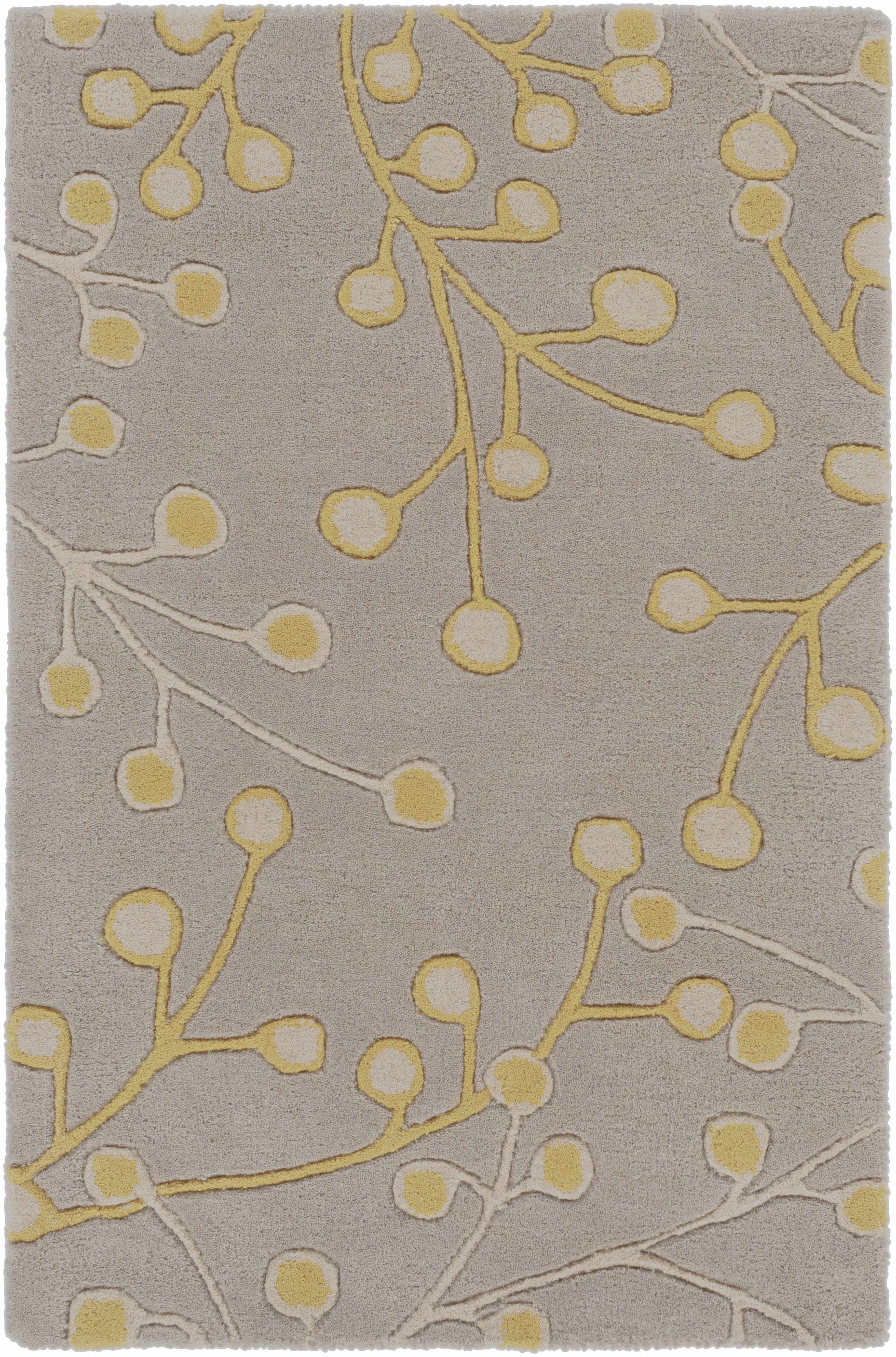 Elsu Mustard Wool Area Rug - Ornate Home