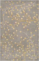 Elsu Mustard Wool Area Rug - Ornate Home