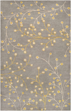 Elsu Mustard Wool Area Rug - Ornate Home
