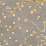 Elsu Mustard Wool Area Rug - Ornate Home
