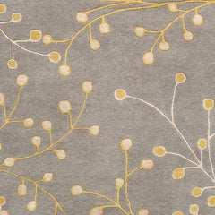Elsu Mustard Wool Area Rug - Ornate Home