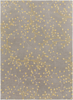 Elsu Mustard Wool Area Rug - Ornate Home