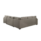 Elton Brown 3-Piece Sectional with Pull-Out Bed w/Right Chaise - Ornate Home