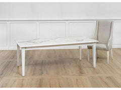 Elton Butterfly White Dining Table - Ornate Home