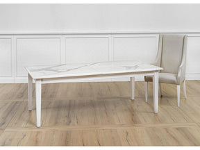 Elton Butterfly White Dining Table - Ornate Home