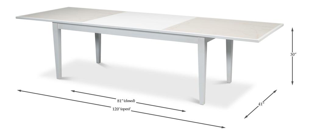 Elton Butterfly White Dining Table - Ornate Home