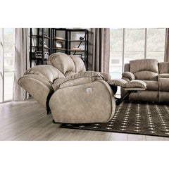 Elton Light Gray Power Loveseat - Ornate Home