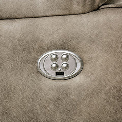 Elton Light Gray Power Loveseat - Ornate Home