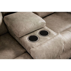 Elton Light Gray Power Loveseat - Ornate Home