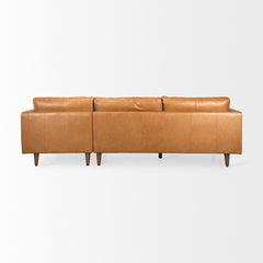 Elton Tan Leather Right Chaise Sectional - Ornate Home
