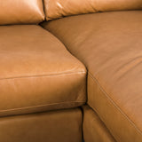 Elton Tan Leather Right Chaise Sectional - Ornate Home