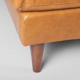 Elton Tan Leather Right Chaise Sectional - Ornate Home