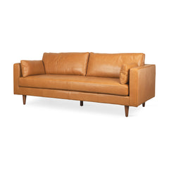 Elton Tan Leather Sofa - Ornate Home
